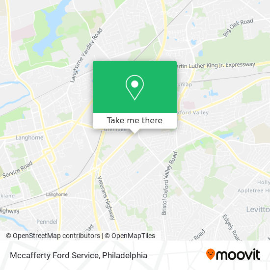 Mccafferty Ford Service map