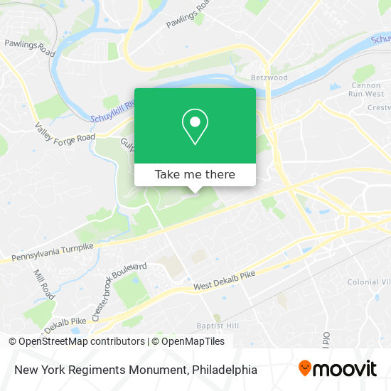 Mapa de New York Regiments Monument