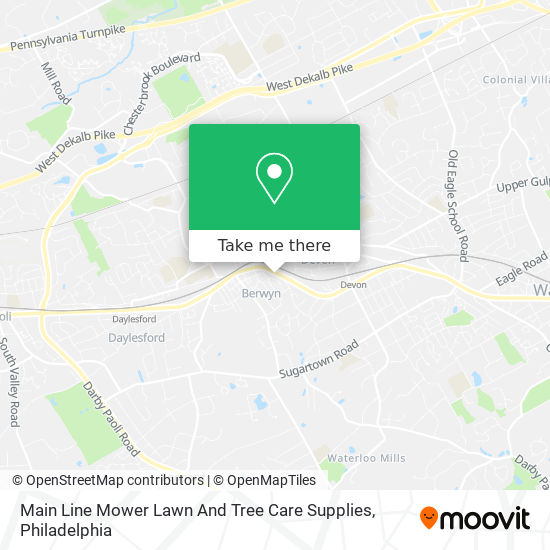 Mapa de Main Line Mower Lawn And Tree Care Supplies