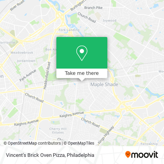 Vincent's Brick Oven Pizza map