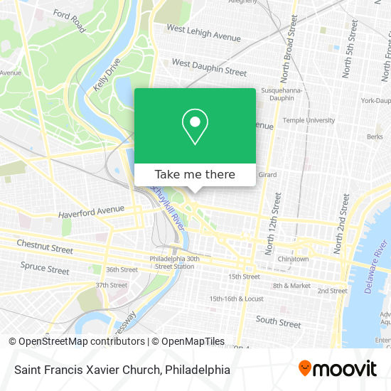 Saint Francis Xavier Church map