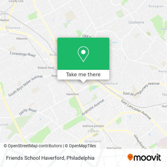 Friends School Haverford map