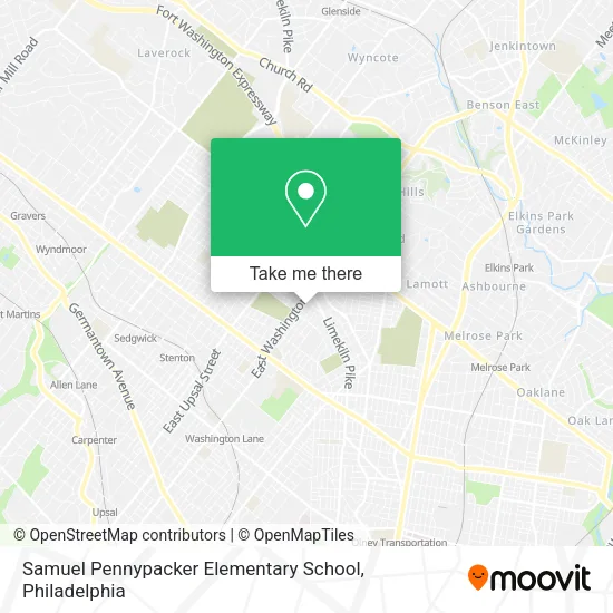 Samuel Pennypacker Elementary School map
