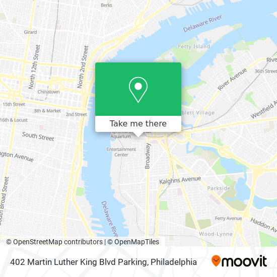 Mapa de 402 Martin Luther King Blvd Parking