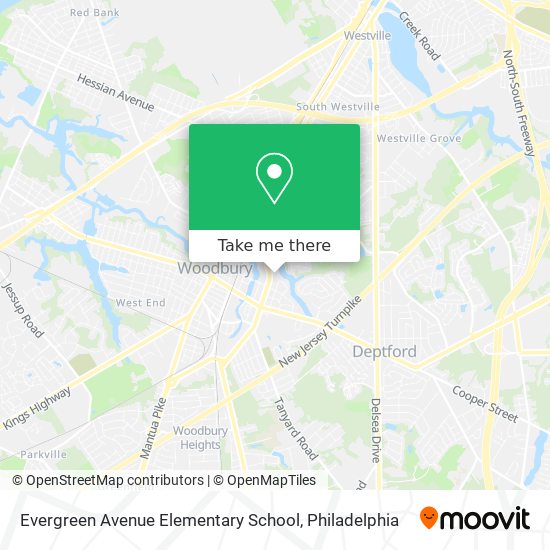 Mapa de Evergreen Avenue Elementary School