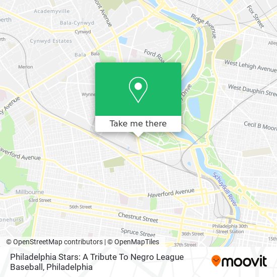 Philadelphia Stars: A Tribute To Negro League Baseball map