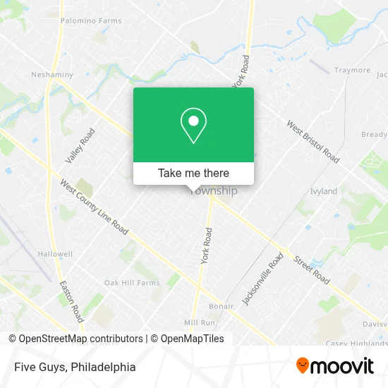Five Guys map