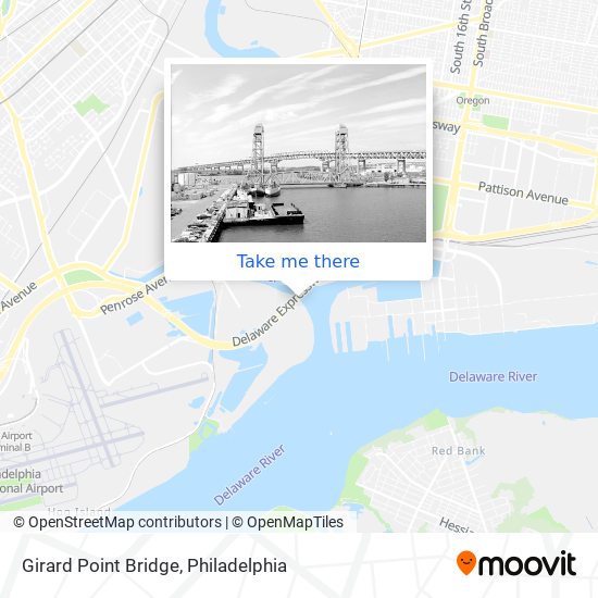 Girard Point Bridge map