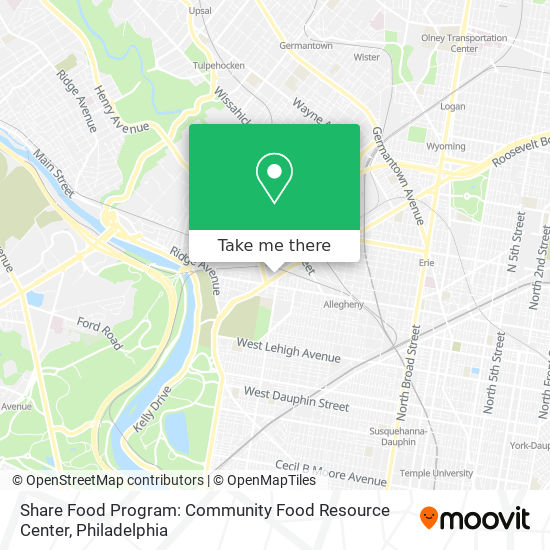 Mapa de Share Food Program: Community Food Resource Center