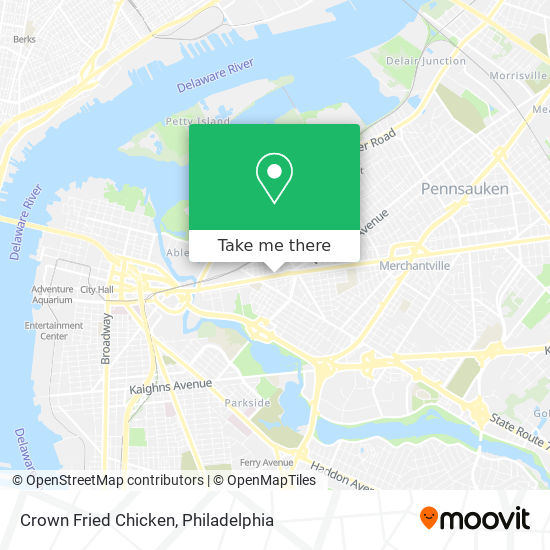 Mapa de Crown Fried Chicken