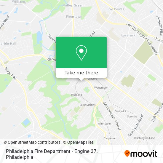 Mapa de Philadelphia Fire Department - Engine 37