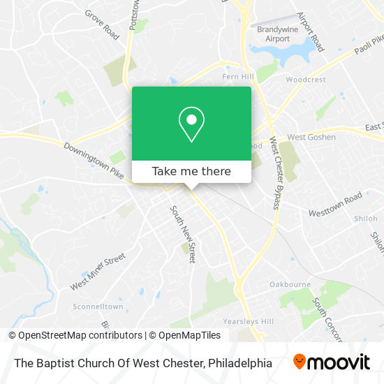 Mapa de The Baptist Church Of West Chester