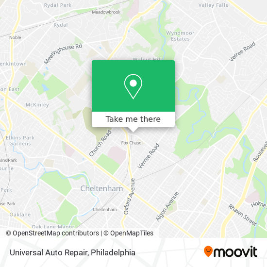 Universal Auto Repair map