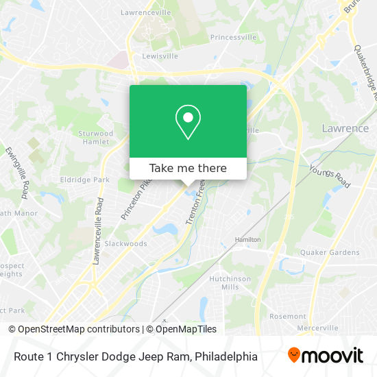 Route 1 Chrysler Dodge Jeep Ram map