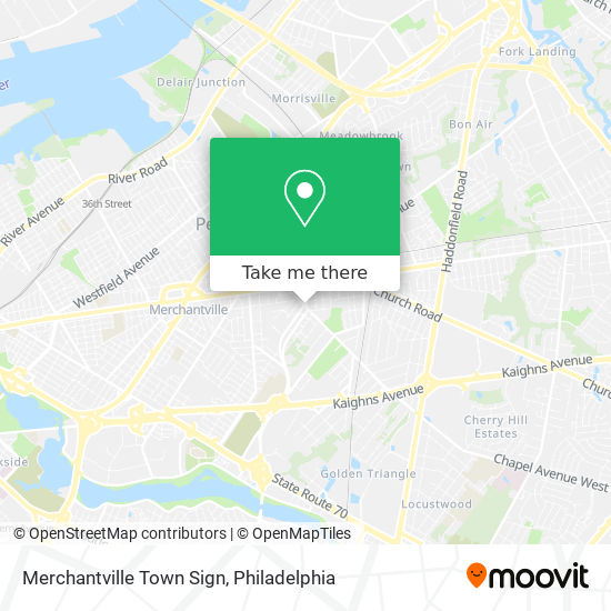 Mapa de Merchantville Town Sign