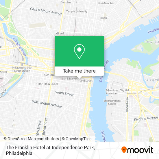 The Franklin Hotel at Independence Park map