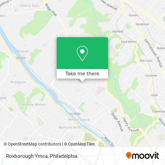 Mapa de Roxborough Ymca