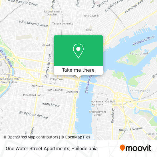 Mapa de One Water Street Apartments