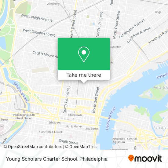 Mapa de Young Scholars Charter School