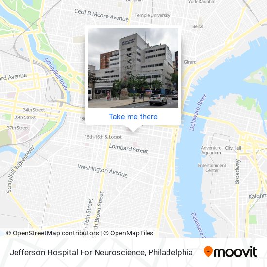Mapa de Jefferson Hospital For Neuroscience