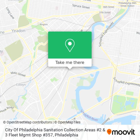 Mapa de City Of Philadelphia Sanitation Collection Areas #2 & 3 Fleet Mgmt Shop #357