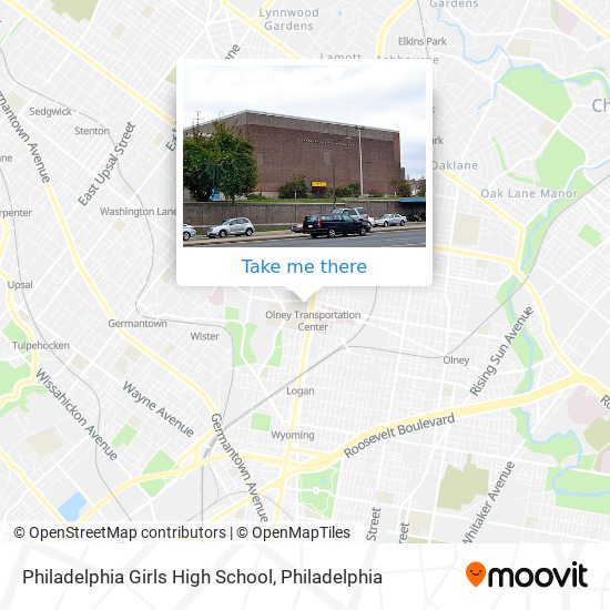 Philadelphia Girls High School map