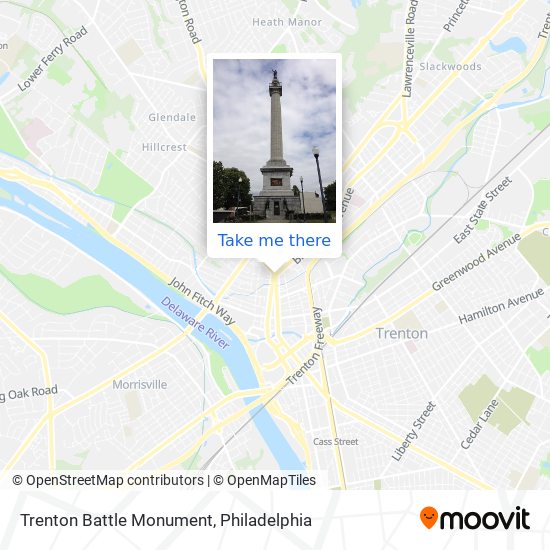 Trenton Battle Monument map