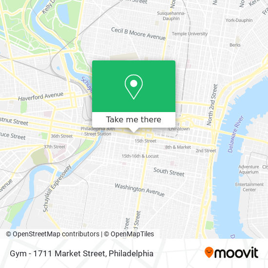 Gym - 1711 Market Street map