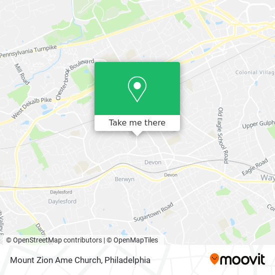 Mount Zion Ame Church map