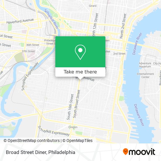 Mapa de Broad Street Diner