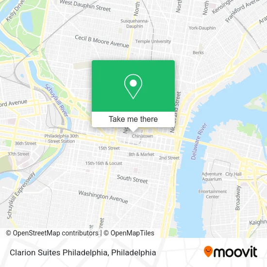 Clarion Suites Philadelphia map