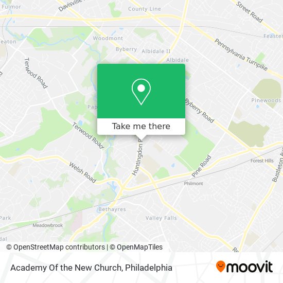 Academy Of the New Church map