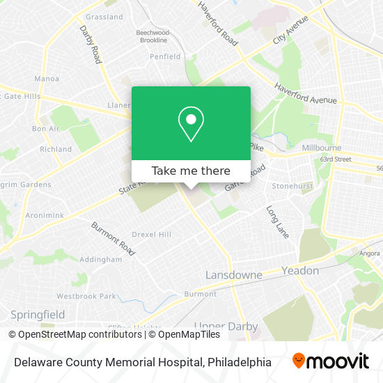 Delaware County Memorial Hospital map