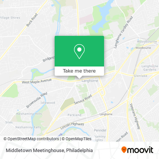 Middletown Meetinghouse map