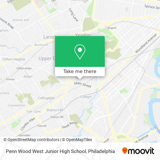 Mapa de Penn Wood West Junior High School