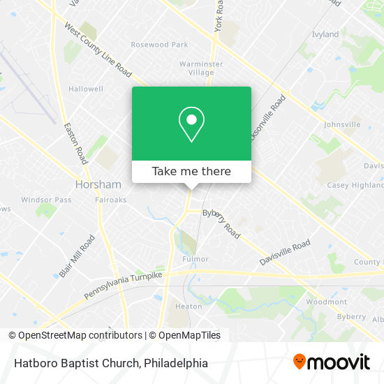 Hatboro Baptist Church map