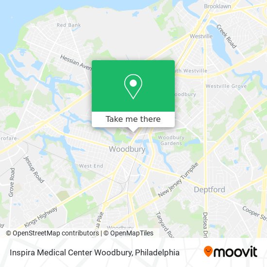 Mapa de Inspira Medical Center Woodbury