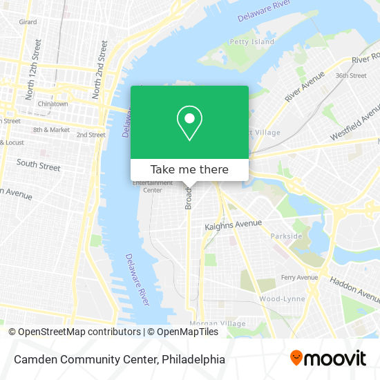 Camden Community Center map