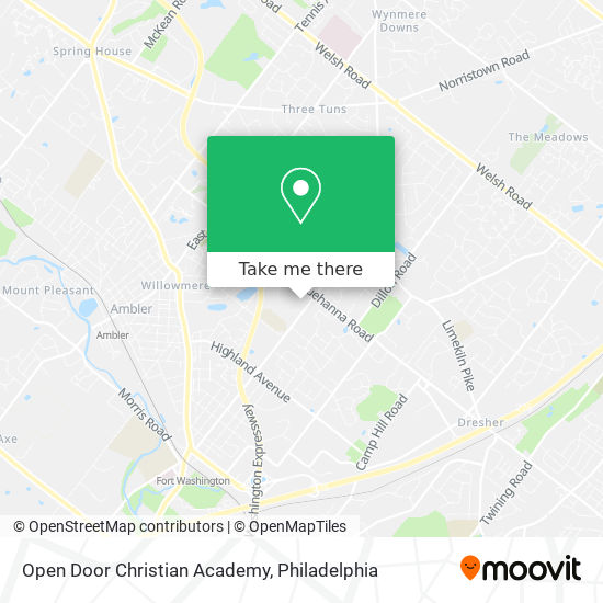 Mapa de Open Door Christian Academy