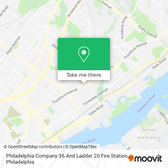 Mapa de Philadelphia Company 36 And Ladder 20 Fire Station