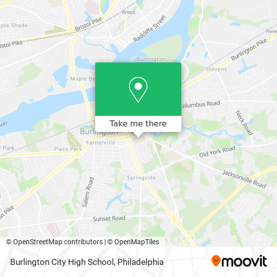 Mapa de Burlington City High School