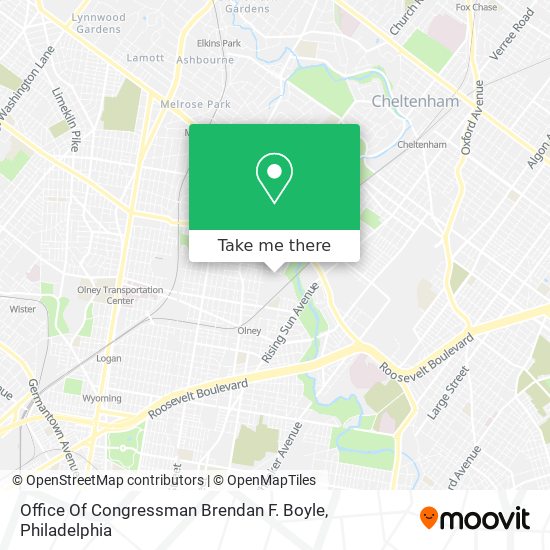 Office Of Congressman Brendan F. Boyle map