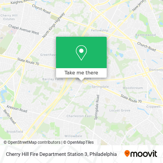 Cherry Hill Fire Department Station 3 map