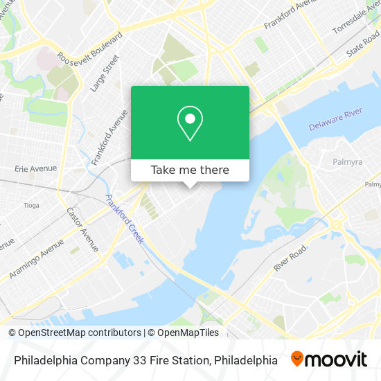 Mapa de Philadelphia Company 33 Fire Station