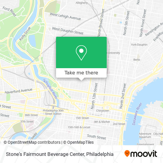 Stone's Fairmount Beverage Center map