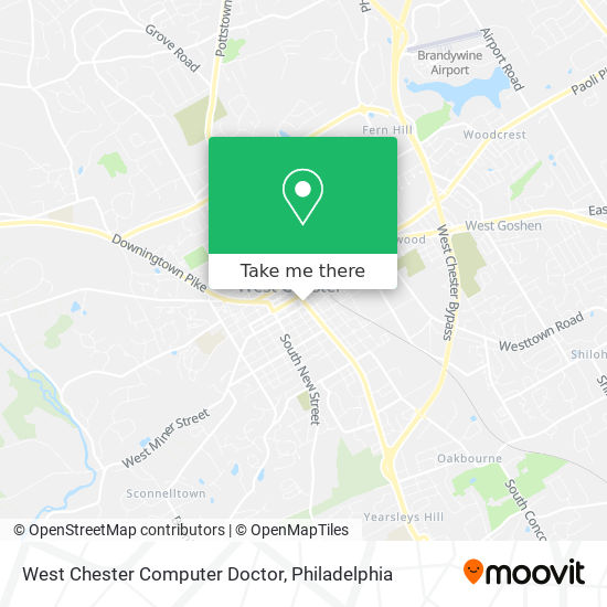 West Chester Computer Doctor map