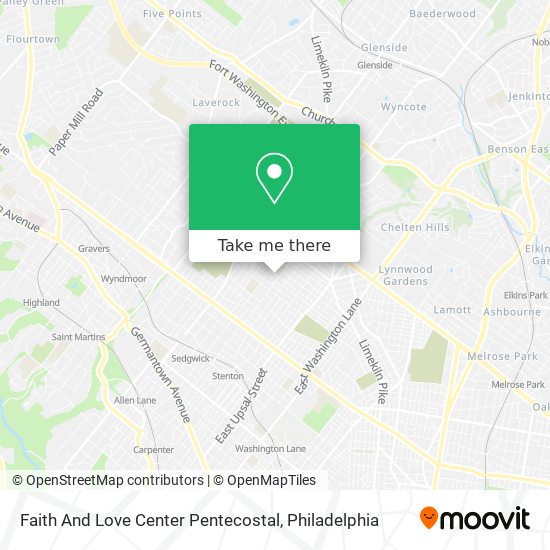 Mapa de Faith And Love Center Pentecostal