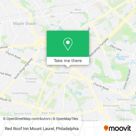 Red Roof Inn Mount Laurel map