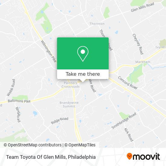 Team Toyota Of Glen Mills map