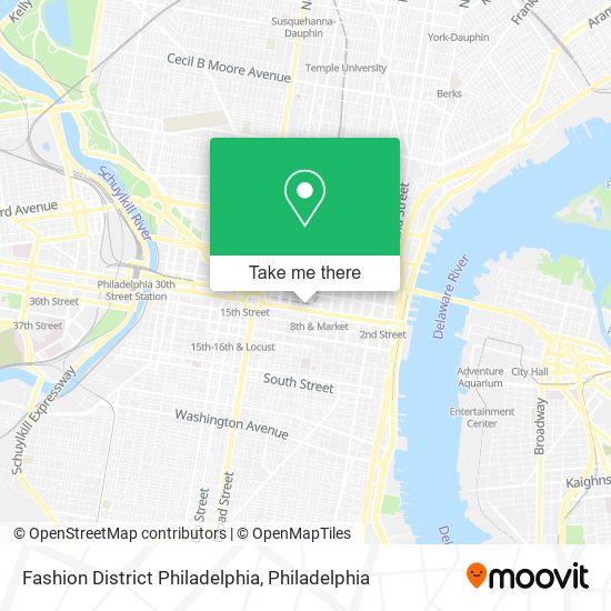 Mapa de Fashion District Philadelphia